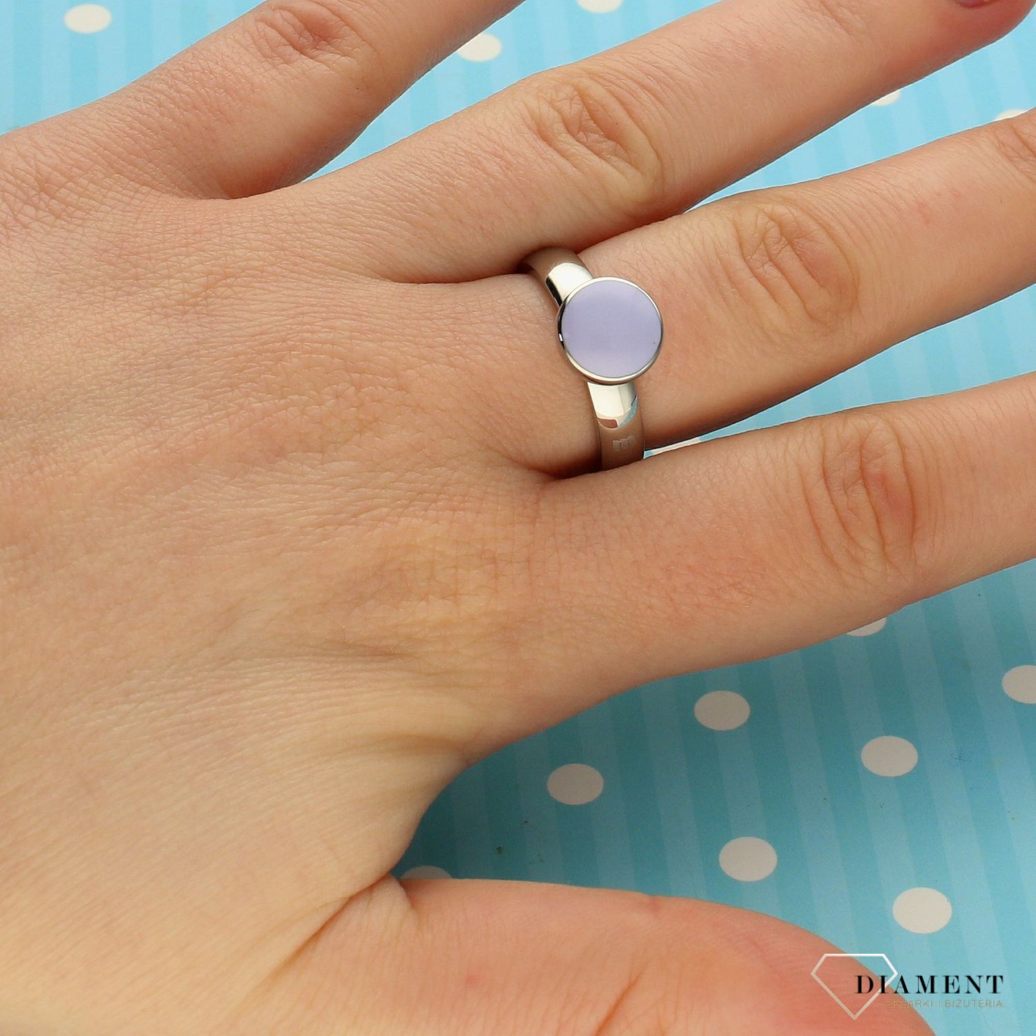 Pierścionek z oczkiem w kolorze fioletowym Melano masa jubilerska M01SR5041SS F (2).jpg